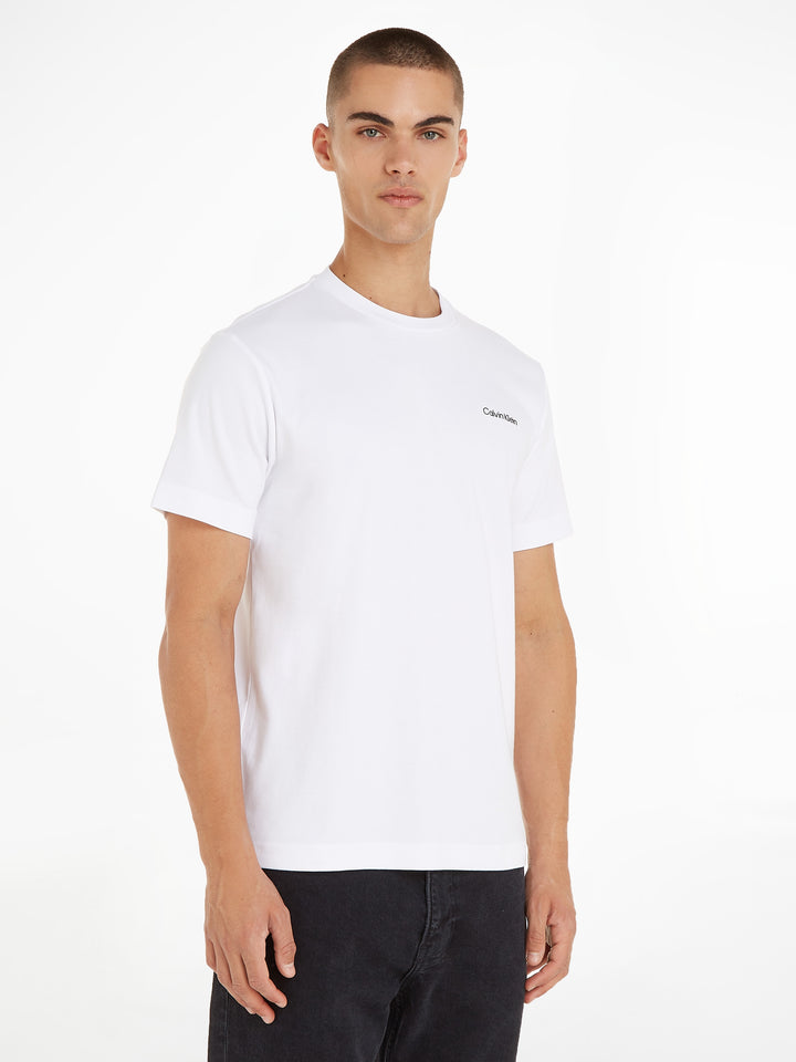 CK MICRO LOGO INTERLOCK TEE - WHITE