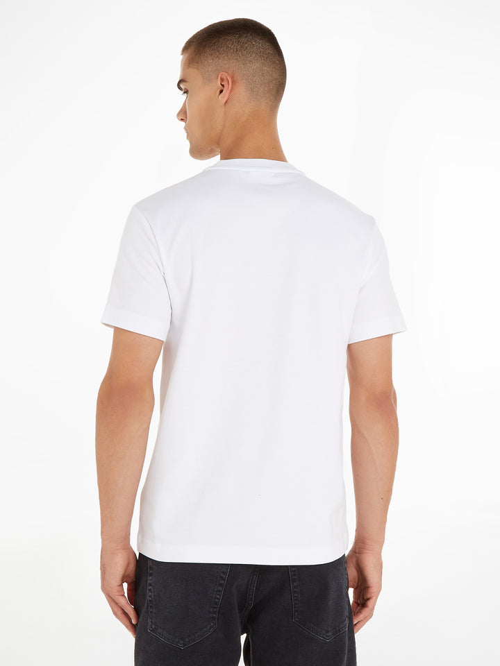 CK MICRO LOGO INTERLOCK TEE - WHITE