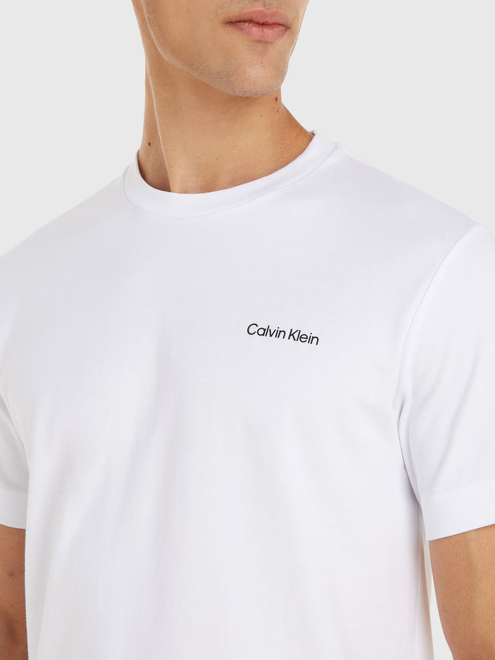 CK MICRO LOGO INTERLOCK TEE - WHITE