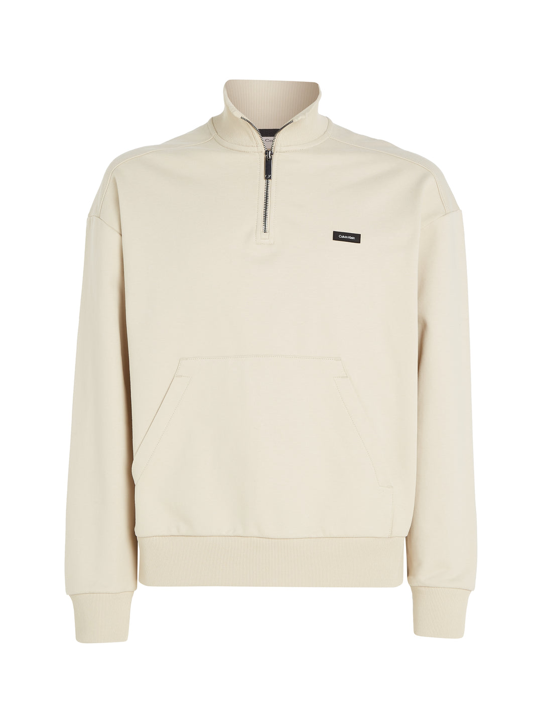 CK COTTON COMFORT QUARTER ZIP - FOG