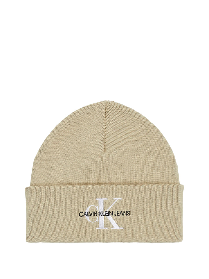 CKJ MONOLOGO EMBRO BEANIE - PLAZA TAUPE