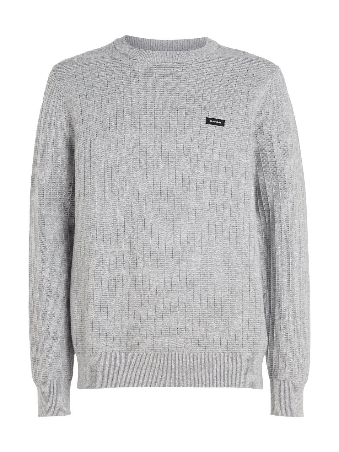 CK STRUCTURE SWEATER - MID GREY HEATHER