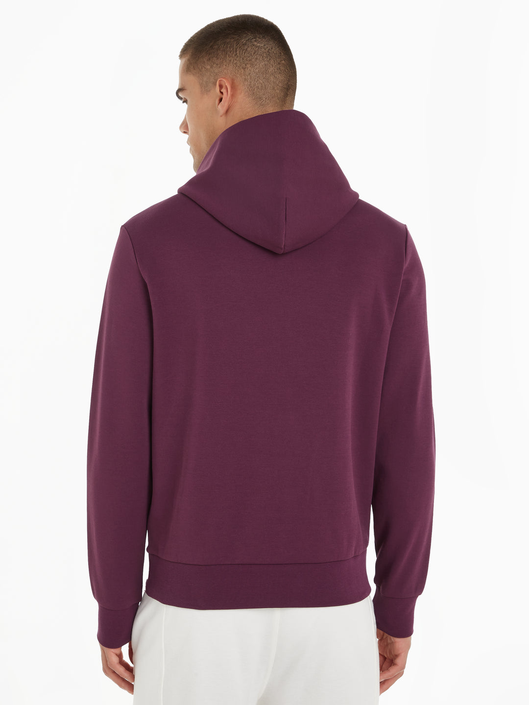 CK MICRO LOGO REPREVE HOODIE - PLUM