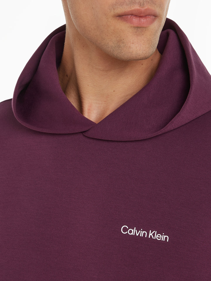 CK MICRO LOGO REPREVE HOODIE - PLUM