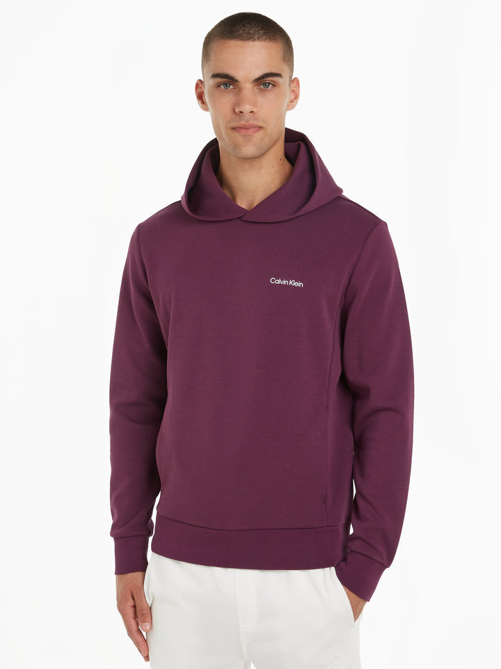 CK MICRO LOGO REPREVE HOODIE - PLUM