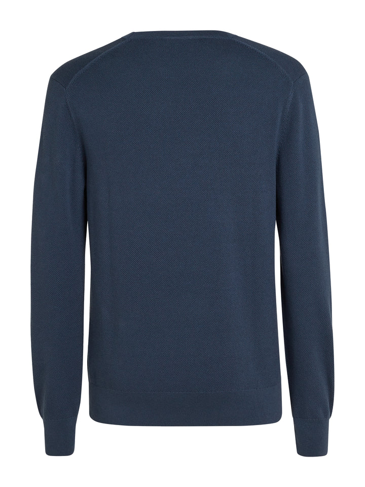 CK MICRO PIQUE STRUCTURE SWEATER - INK