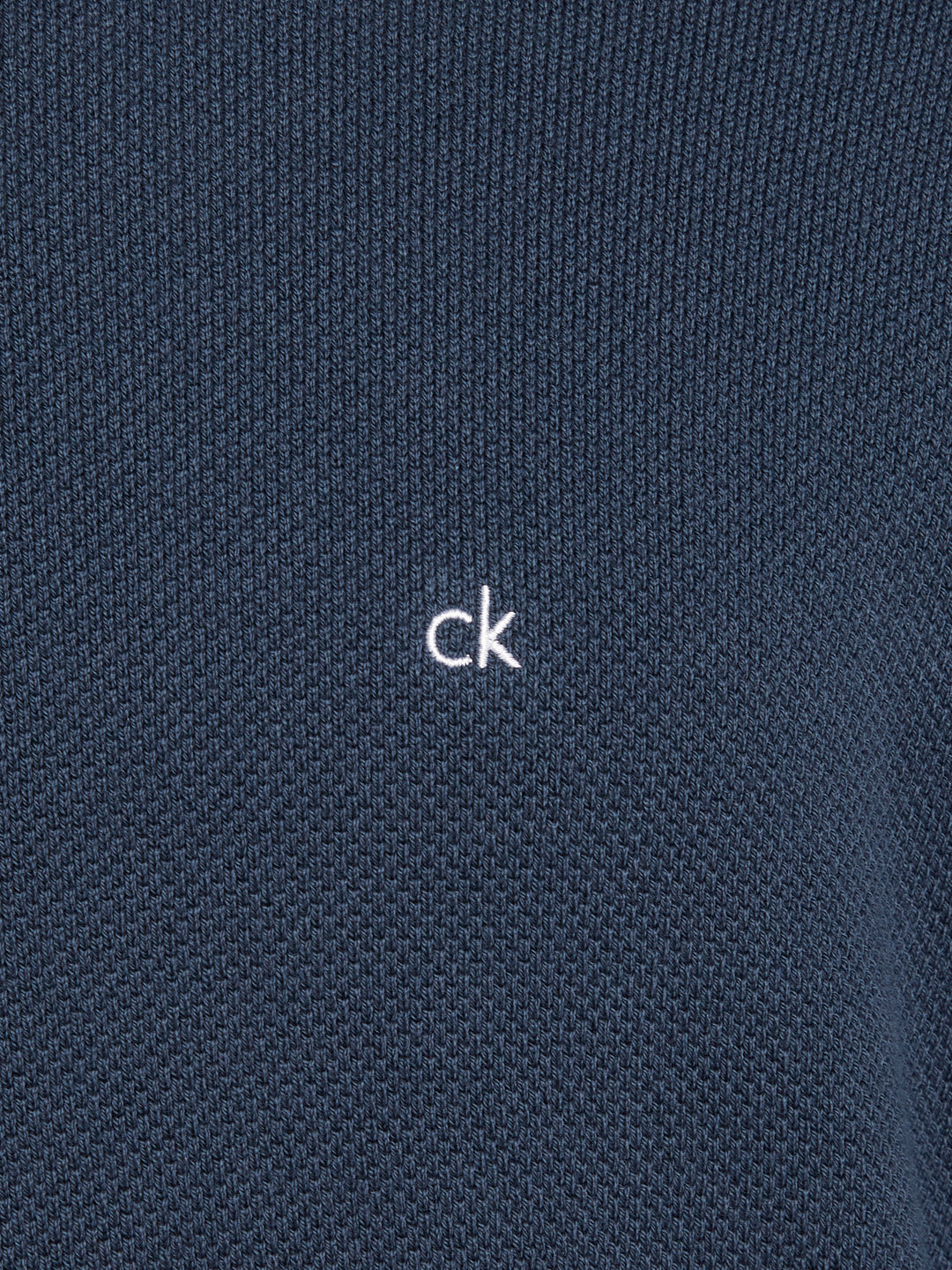 CK MICRO PIQUE STRUCTURE SWEATER - INK