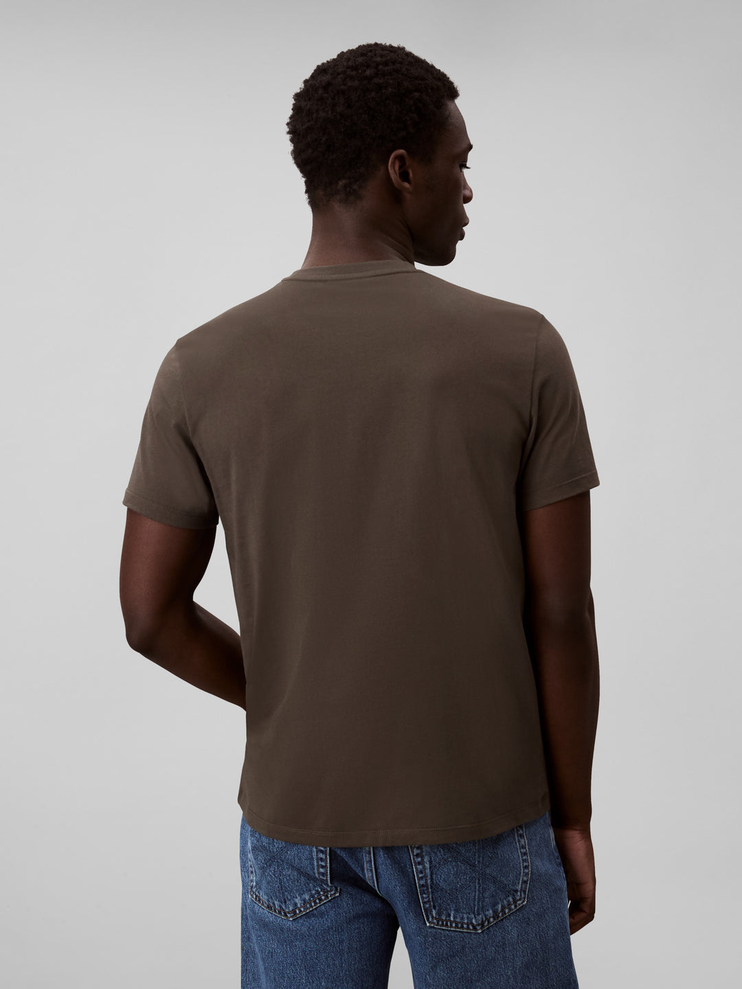 CKJ SS CLASSIC MONOGRAM TEE - BELUGA