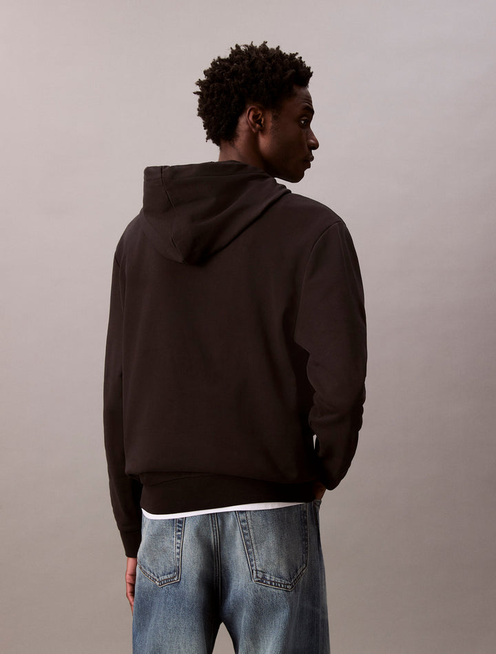 CKJ 350TERRY BADGE HOODIE - BLACK