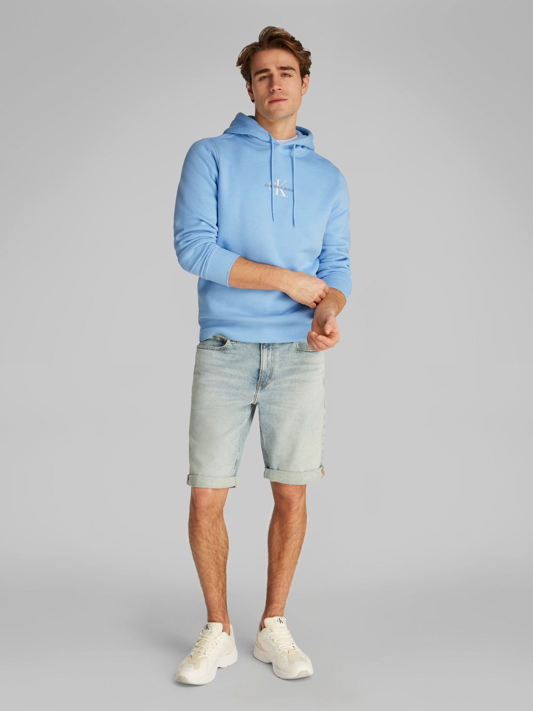 CKJ MONOLOGO HOODIE - BLUE BELL