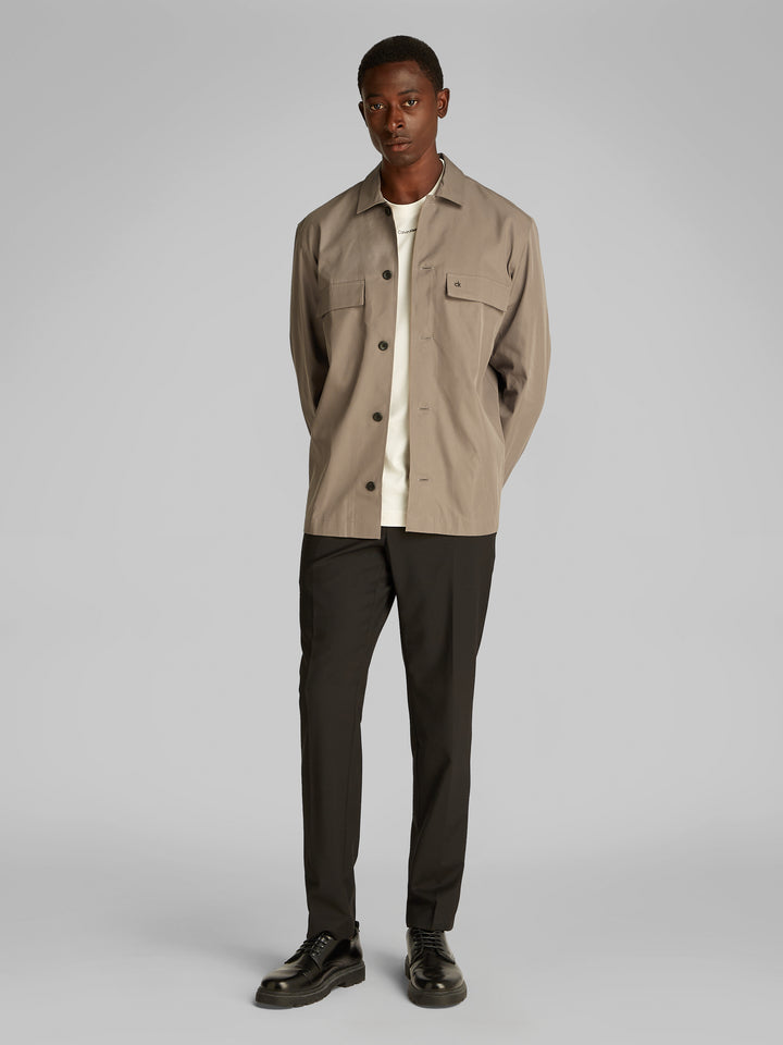 CK COTTON BLEND OVERSHIRT - FOSSIL