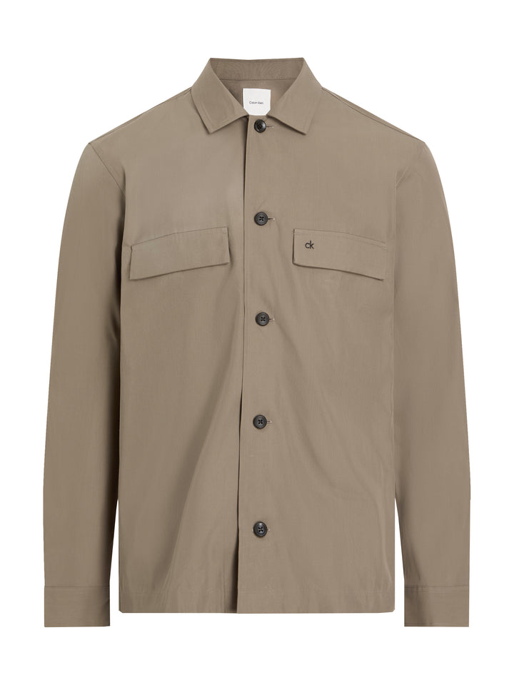 CK COTTON BLEND OVERSHIRT - FOSSIL