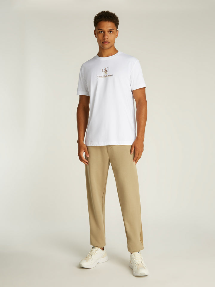 CKJ SHADOW LOGO TEE - BRIGHT WHITE