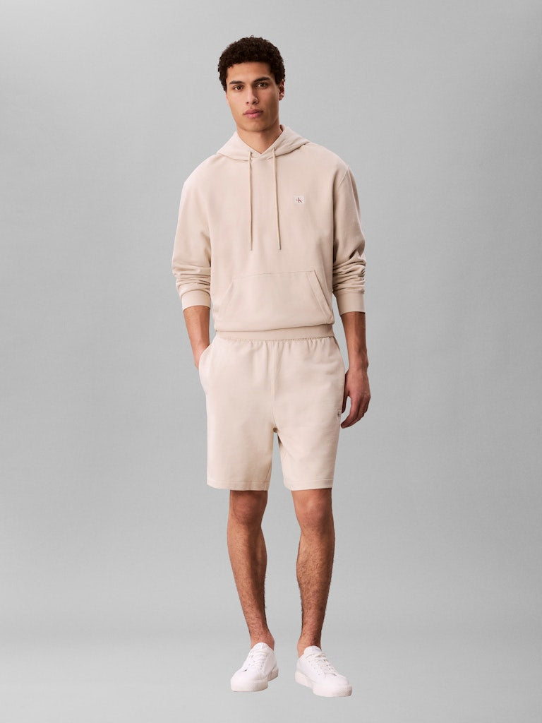 CKJ EU 350TERRY BADGE SHORT - OATMEAL