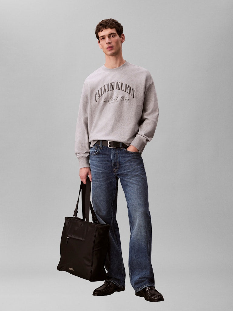 CKJ LS PREMIUM TERRY COLLEGIATE SWEAT GREY