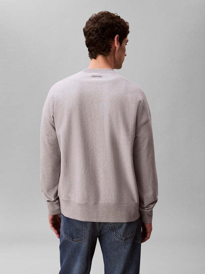 CKJ LS PREMIUM TERRY COLLEGIATE SWEAT GREY