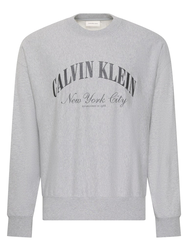 CKJ LS PREMIUM TERRY COLLEGIATE SWEAT GREY