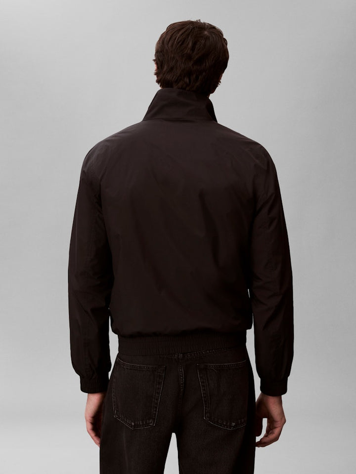 CKJ LS UNFILLED NYLON HARRINGTON - BLACK