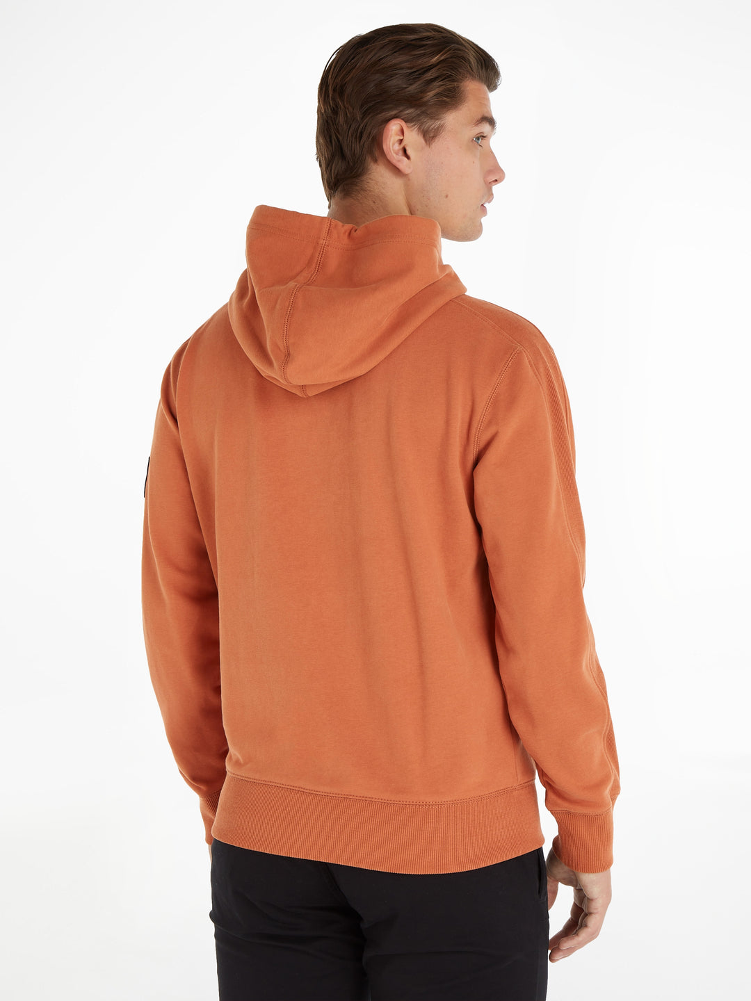 CKJ BADGE HOODIE - AUBURN