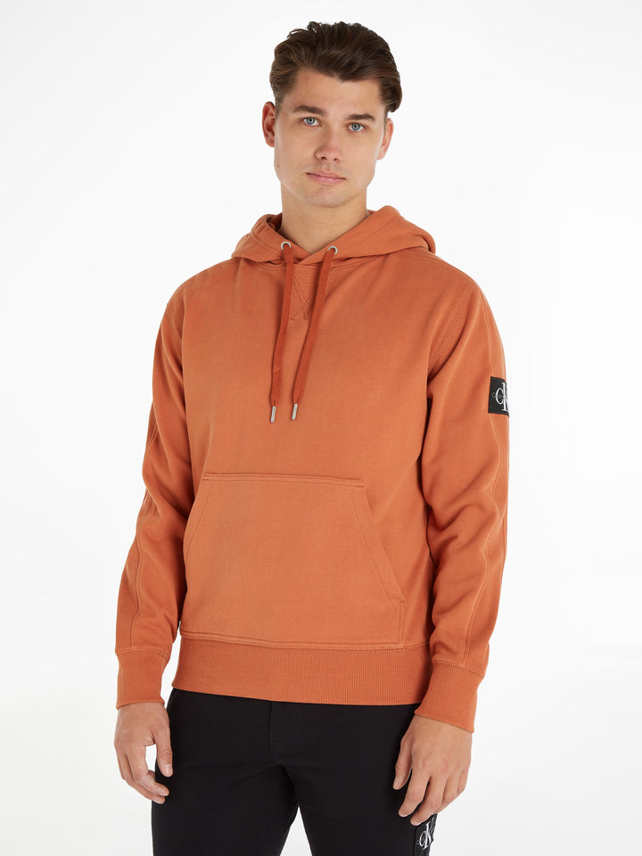 CKJ BADGE HOODIE - AUBURN