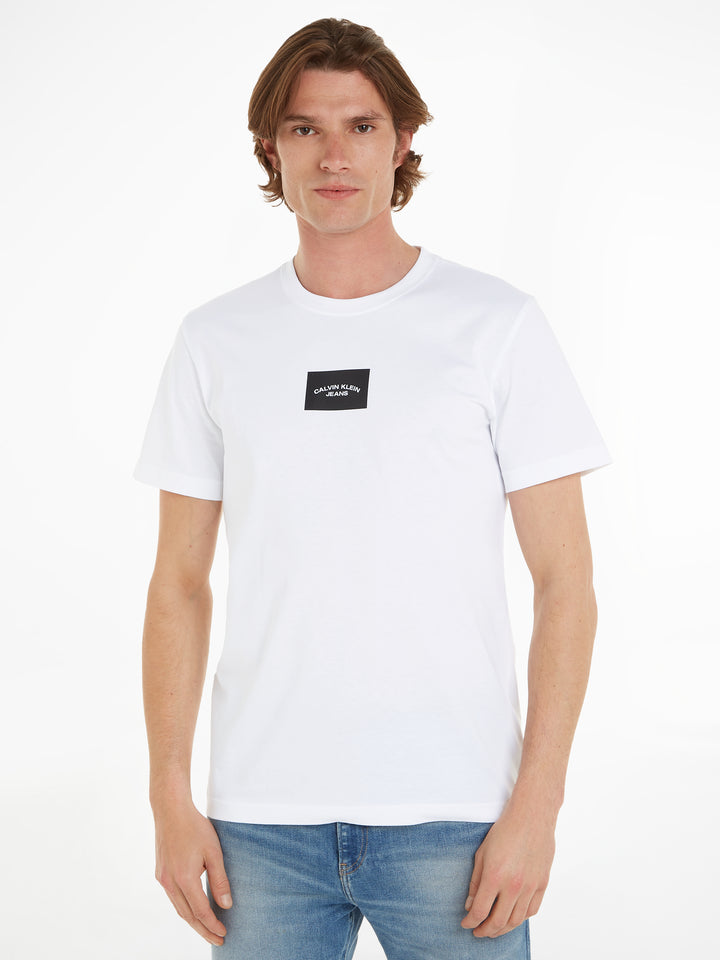 CKJ SMALL CENTER BOX TEE - WHITE