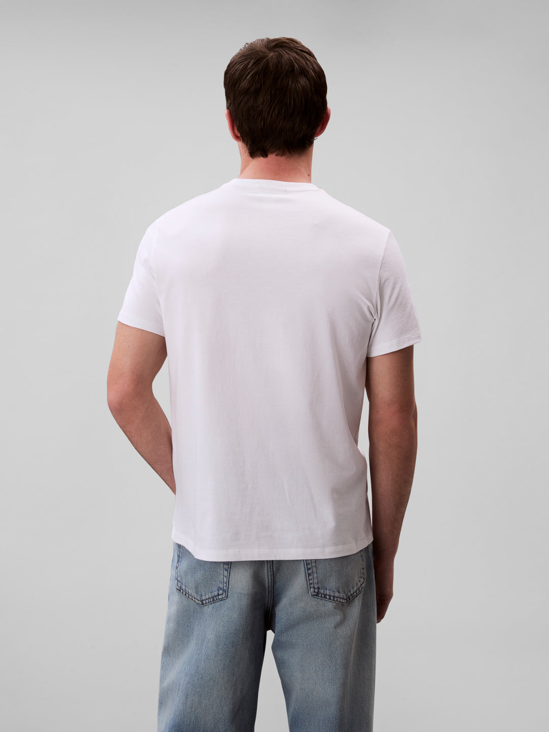CK SS BADGE 30S JERSEY TEE - WHITE