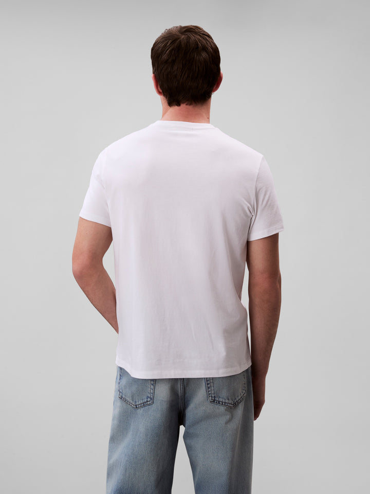 CK SS BADGE 30S JERSEY TEE - WHITE