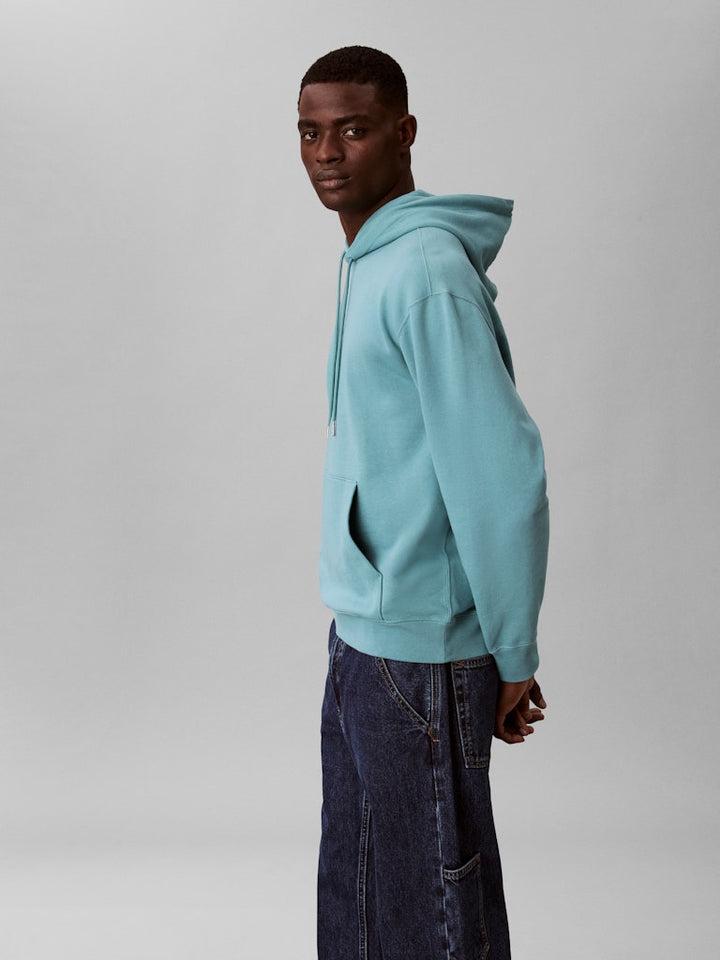 CALVIN KLEIN JEANS 350TERRY MICRO MONOLOGO HOOD - TEQUILA BLUE