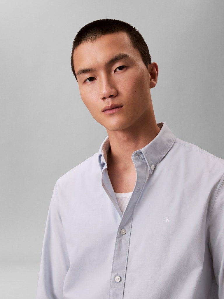 CKJ LS SOLID OXFORD CLASSIC SHIRT - PLEIN AIR