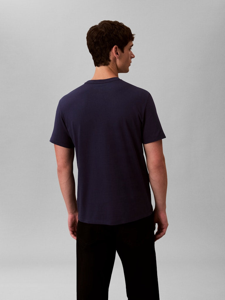 CALVIN KLEIN JEANS SS CLASSIC MONOGRAM TEE - MARITIME BLUE