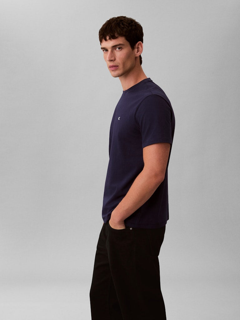 CALVIN KLEIN JEANS SS CLASSIC MONOGRAM TEE - MARITIME BLUE
