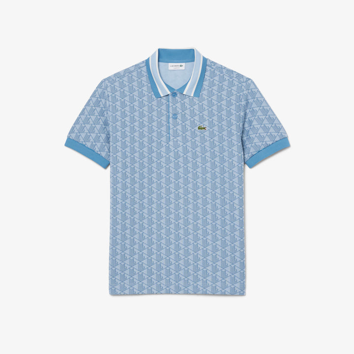 LACOSTE JACQUARD CLASSIC POLO - BLUE