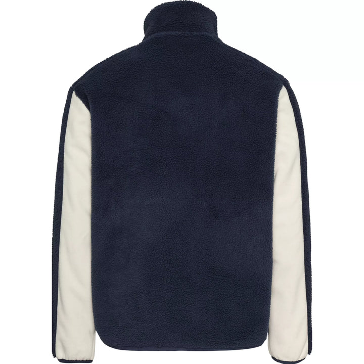 TJM TEXTURE MIX TEDDY JACKET - DARK NAVY