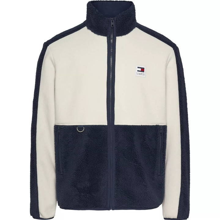 TJM TEXTURE MIX TEDDY JACKET - DARK NAVY