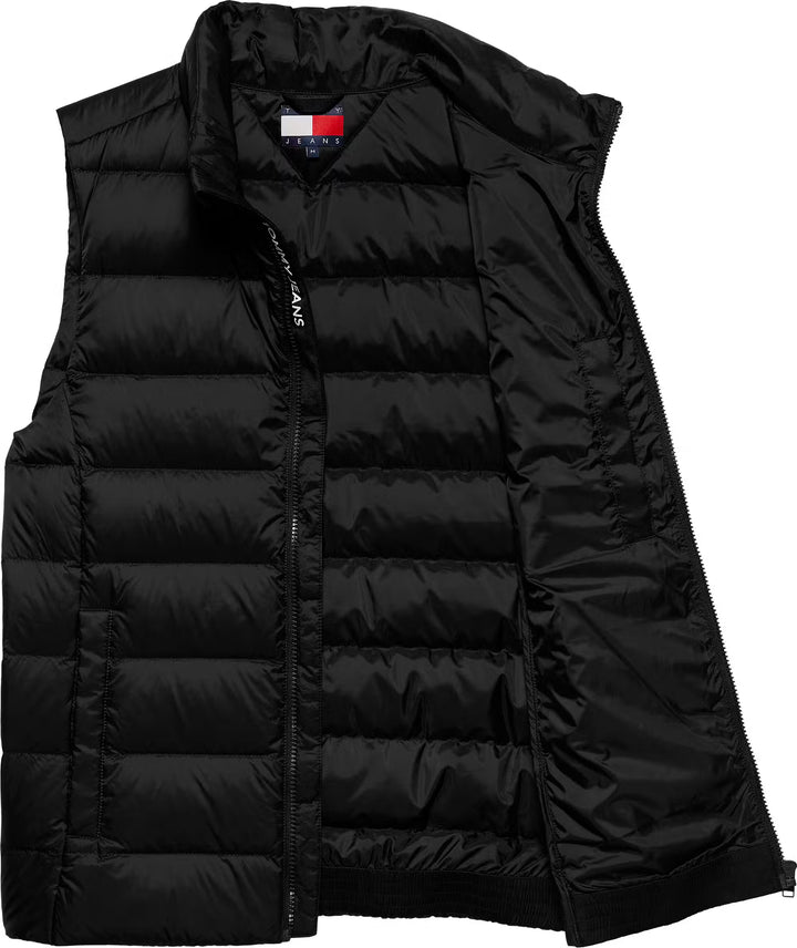 TOMMY JEANS LIGHTT DOWN VEST EXT - BLACK