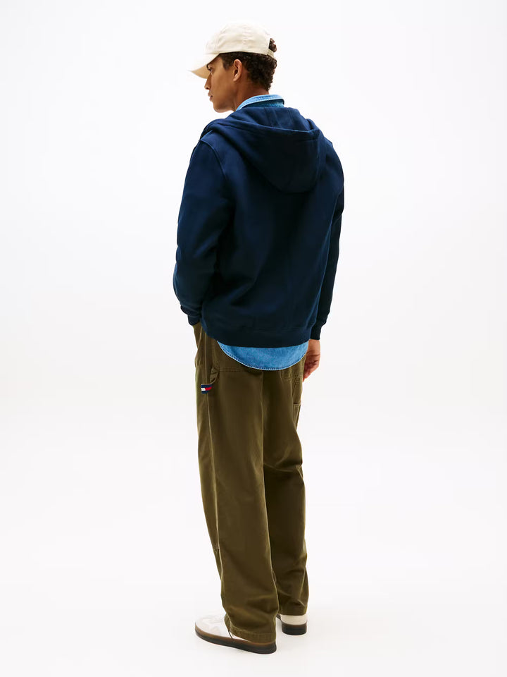 TOMMY JEANS REG S FLAG ZIP THRU - DARK BLUE