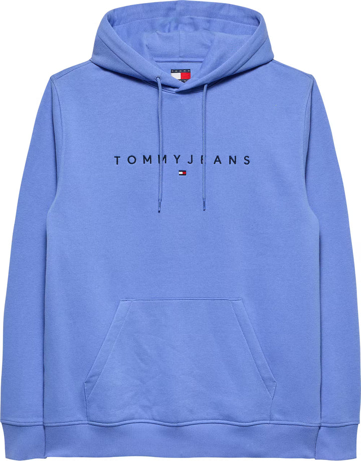 TOMMY JEANS REG LINEAR LOGO HOODIE - LIGHT BLUE