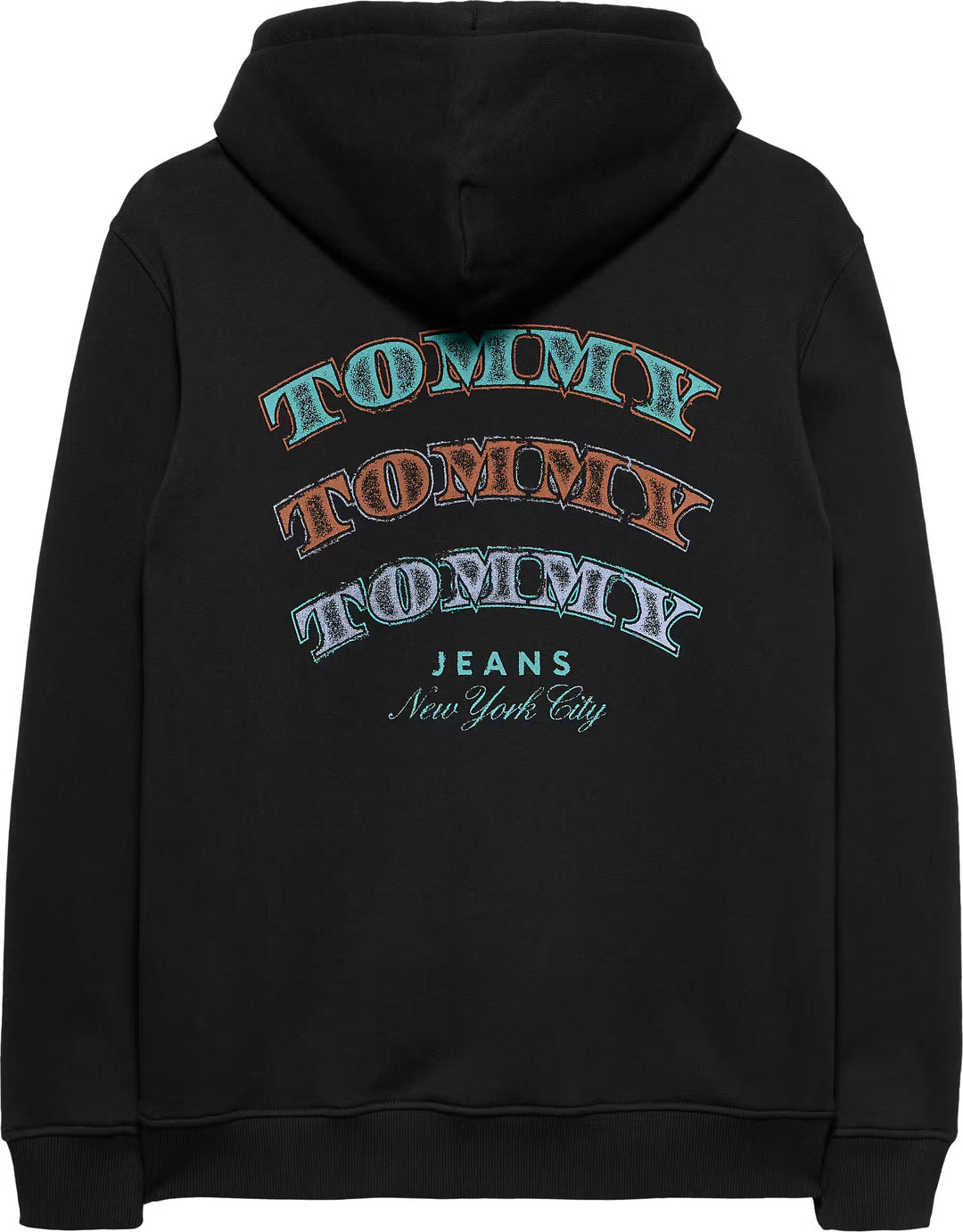 TOMMY JEANS REG DOLLAR STACK HOODIE - BLACK