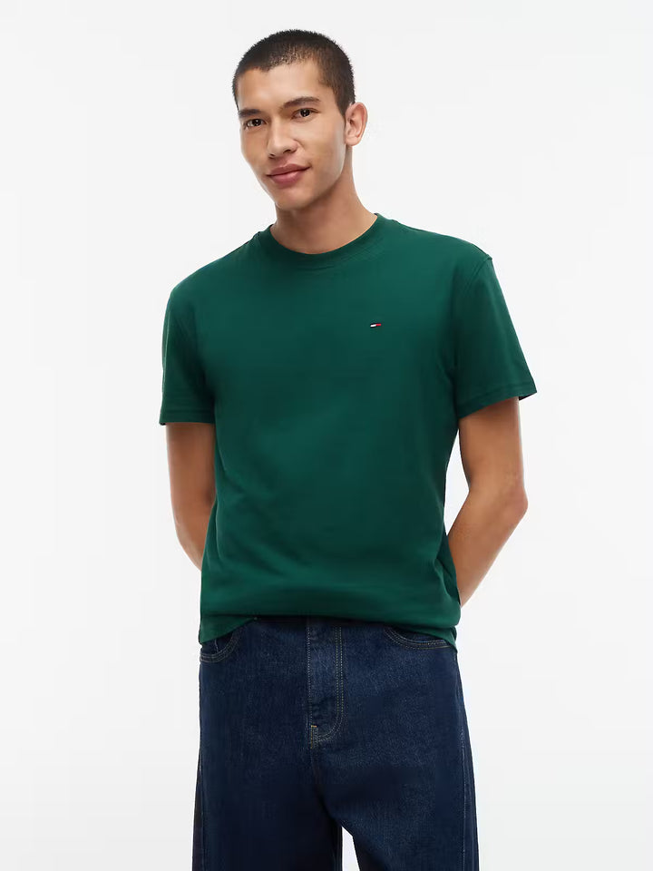 TOMMY JEANS REG SFLAG SS TEE - GREEN