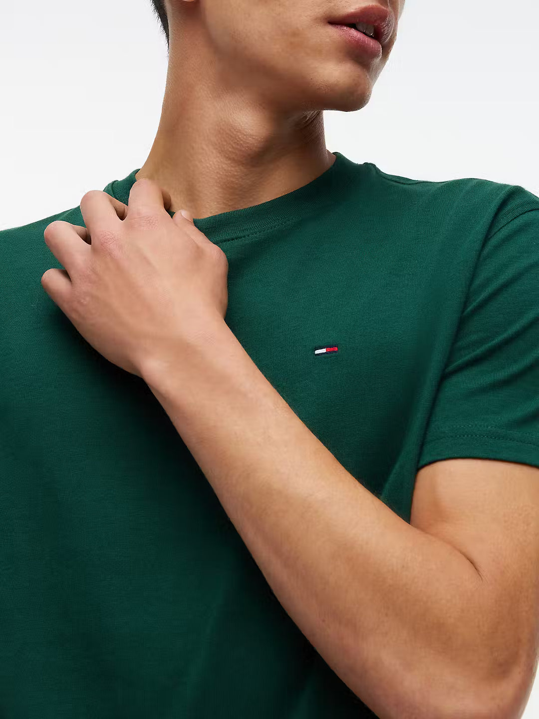 TOMMY JEANS REG SFLAG SS TEE - GREEN