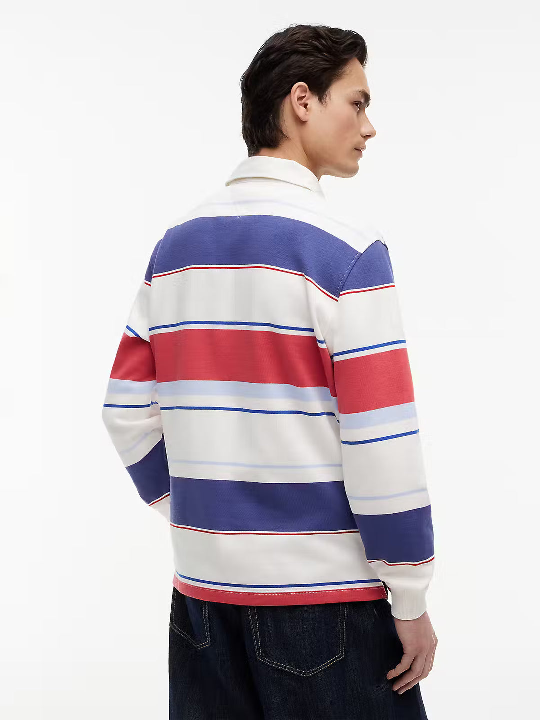 TOMMY JEANS RLX STRIPE RUGBY EXT - ECRU MULTI