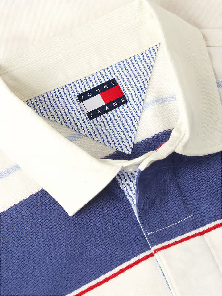 TOMMY JEANS RLX STRIPE RUGBY EXT - ECRU MULTI
