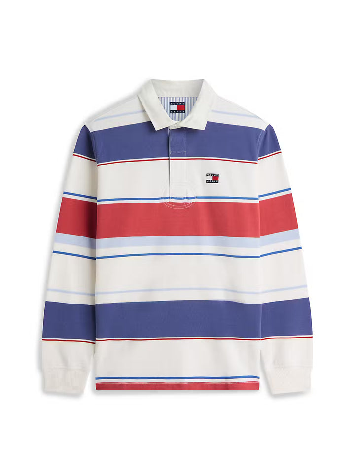 TOMMY JEANS RLX STRIPE RUGBY EXT - ECRU MULTI