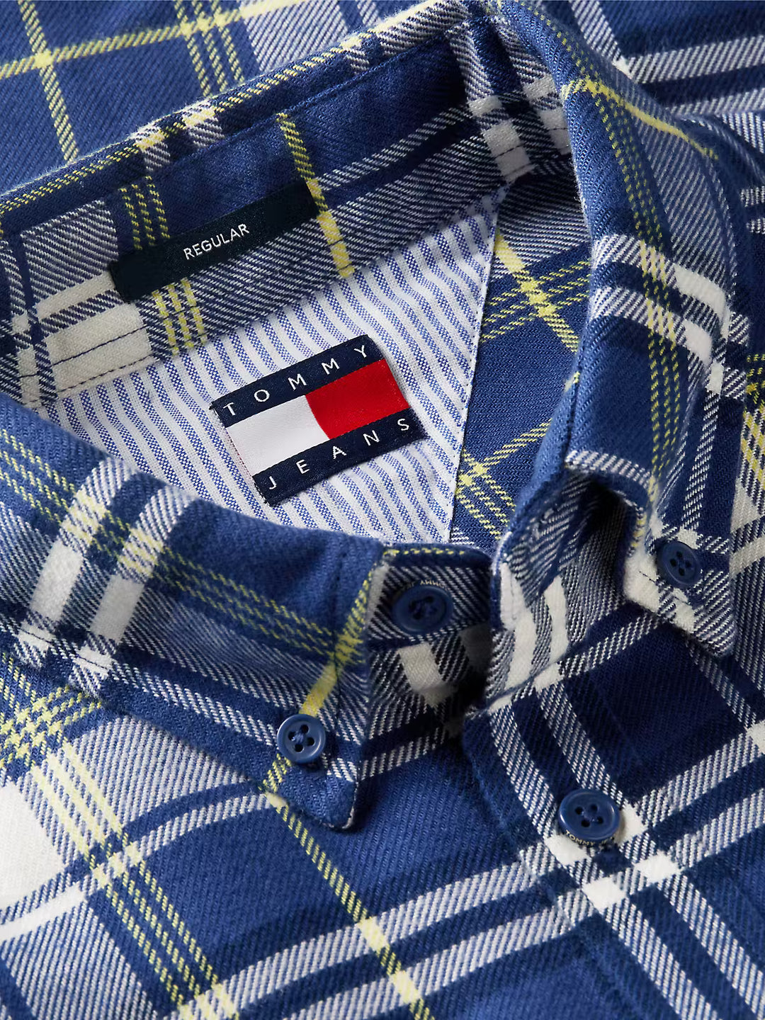 TOMMY JEANS REG FLANNEL CHECK SHIRT - NAVY CHECK