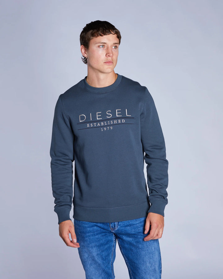 DIESEL DURK SWEATSHIRT - PETROL BLUE