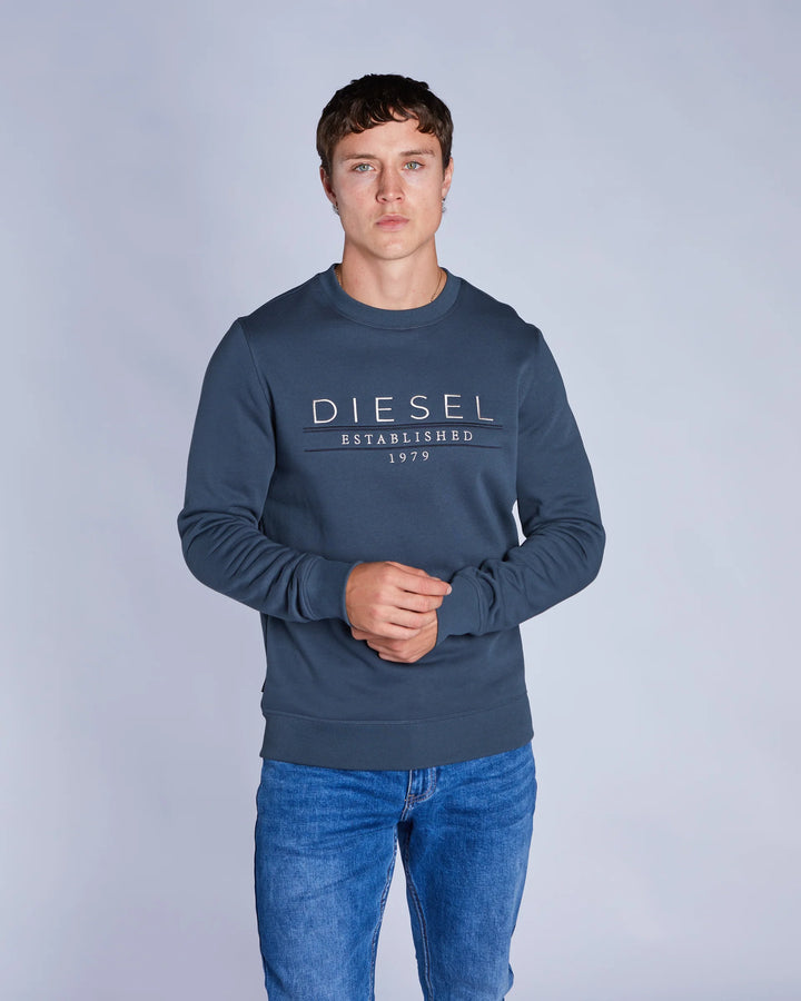 DIESEL DURK SWEATSHIRT - PETROL BLUE