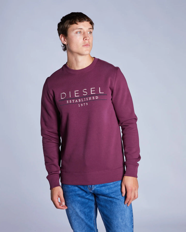 DIESEL DURK SWEATSHIRT - FIG