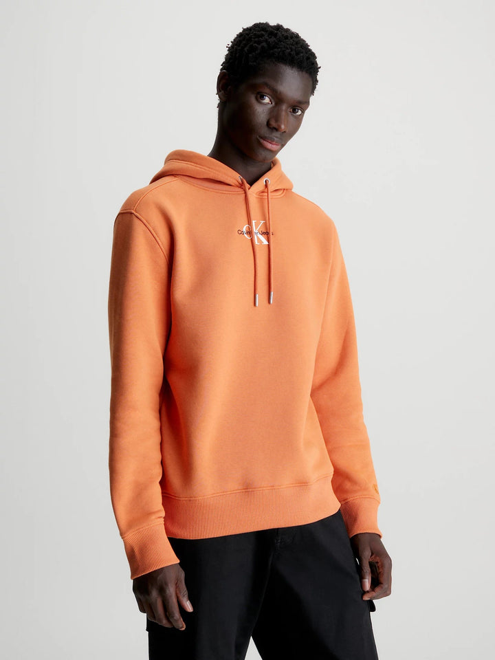 CKJ MONOLOGO HOODIE - BURNT CLAY