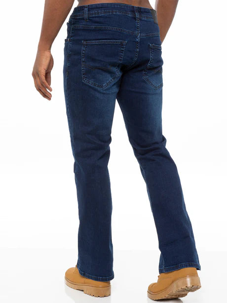 ENZO EZ401 BOOTCUT JEAN - MID STONE