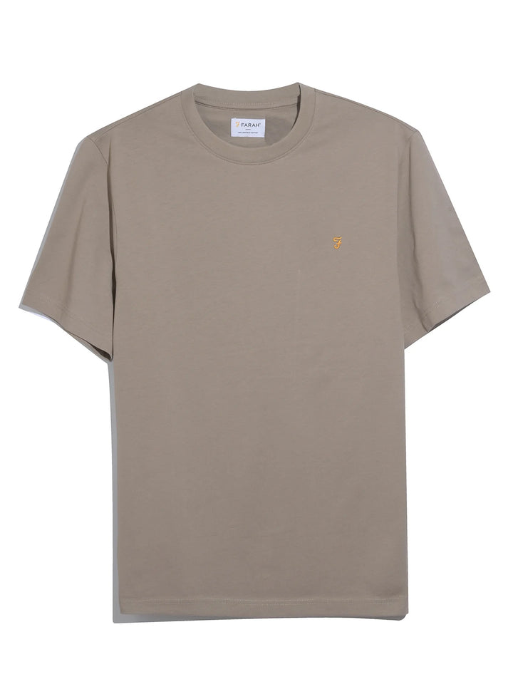 FARAH DANNY SS TEE - STONE GREY